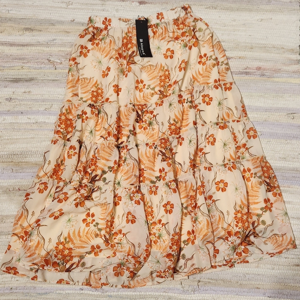Allegra K Bohemian Floral Skirt Size Small ☆NWT☆ - Picture 3 of 6